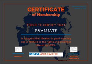MSPA Certificate